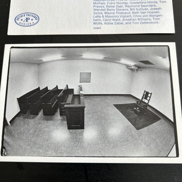 Artists Postcards 1978 Vintage - Fred W. McDarrah Electric Chair Photograph - Picture 1 of 10